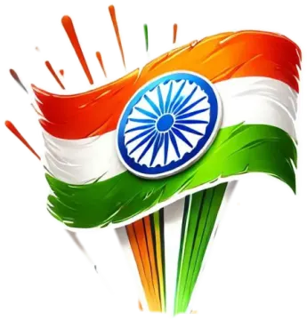 the indian flag on a white background
