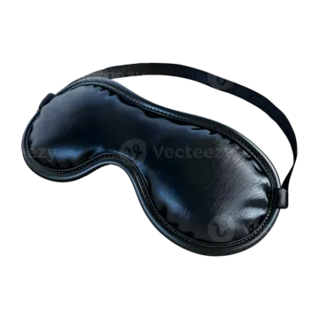a black eye mask on a white background