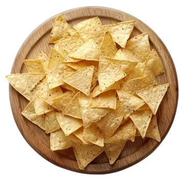 a wooden bowl filled with chips