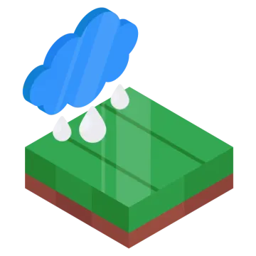 a cloud floating over a green field