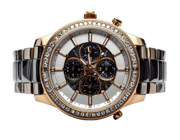 a watch with diamonds on the dial