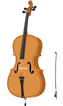 a cello and a bow