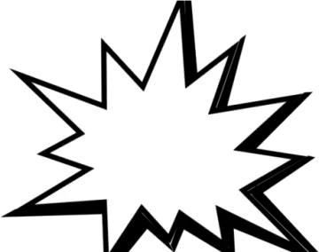 a black and white explosion icon