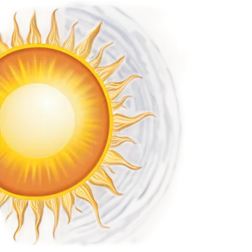 an image of the sun in water