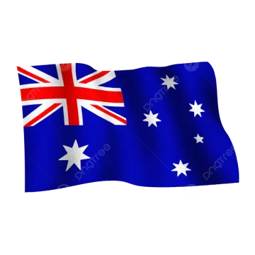 an australian flag on a white background