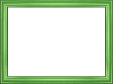 a green frame on a white background