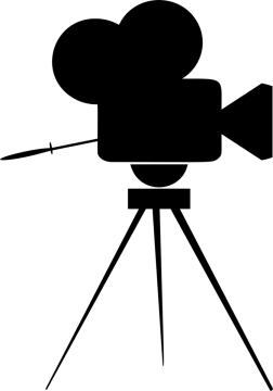 a black and white film camera