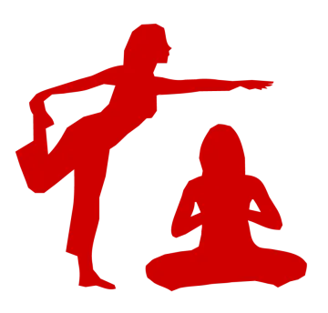 a silhouette of a woman doing yoga