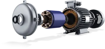 a close up view of an electric motor