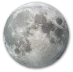 a full moon on a white background