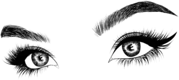 a woman's eyes with long eyelashes