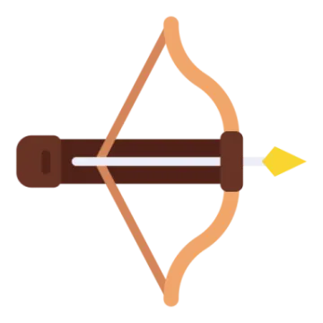a bow and arrow