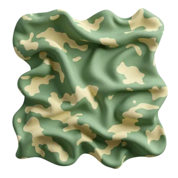 a green and white camouflage fabric