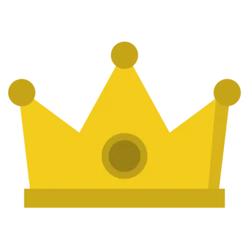 a yellow crown on a white background