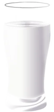 a glass of milk on a white background