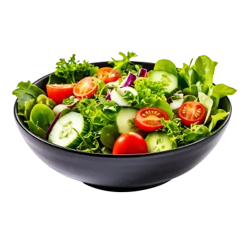 a black bowl filled with fresh vegetables