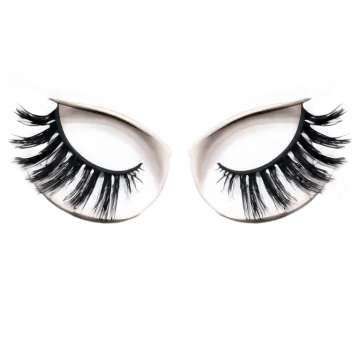 a pair of eyelashes on a white background
