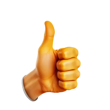 the thumb is orange