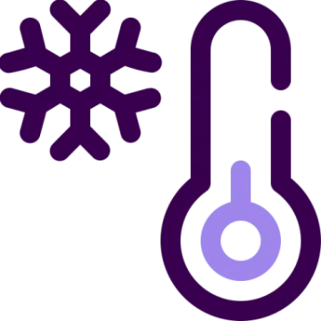 a thermometer and a snowflorer