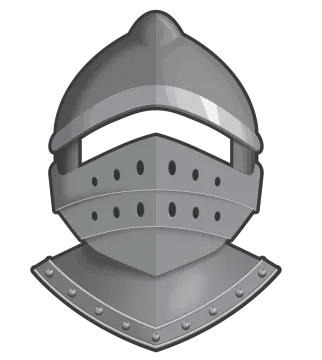 an illustration of a medieval helmet