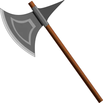 an axe on a white background