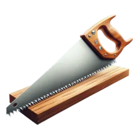 a wooden saw is shown on a white background