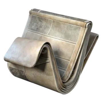 an old newspaper on a white background