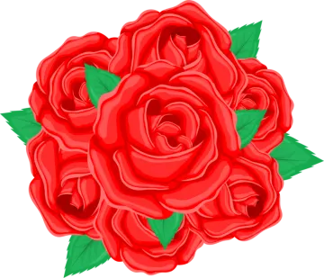 a bunch of red roses