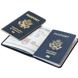 a passport with an american passport on it