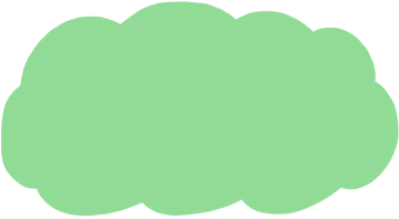 a green cloud on a white background