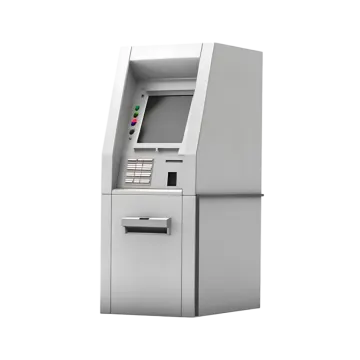 an atm machine on a white background