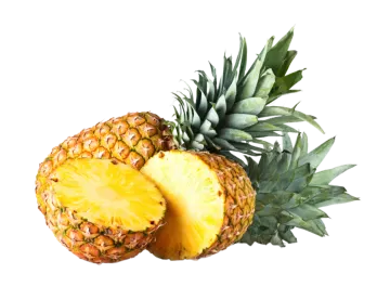 two pineapples on a white background