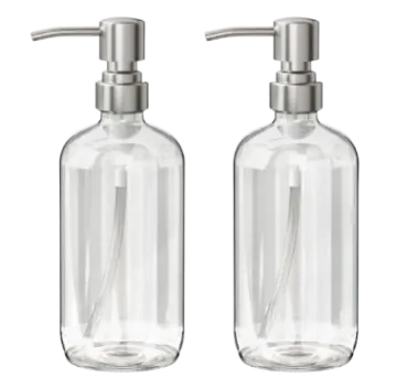 a pair of soap dispensers