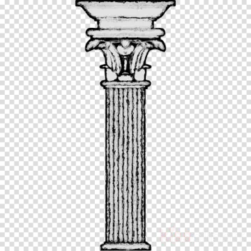 a black and white drawing of a column