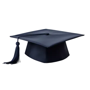 a graduation cap on a white background