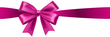 a pink ribbon on a white background