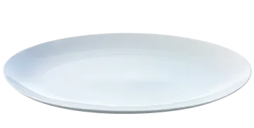an empty white plate on a white background