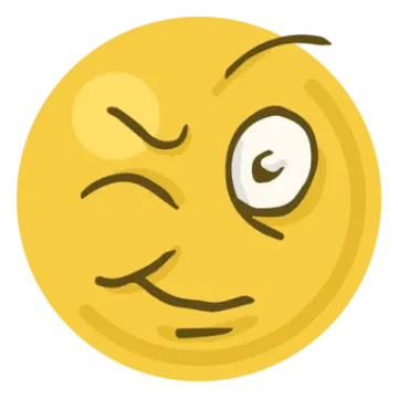 a smiley face with eyes closed