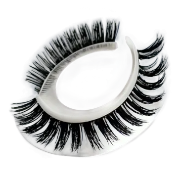 a pair of eyelashes on a white background