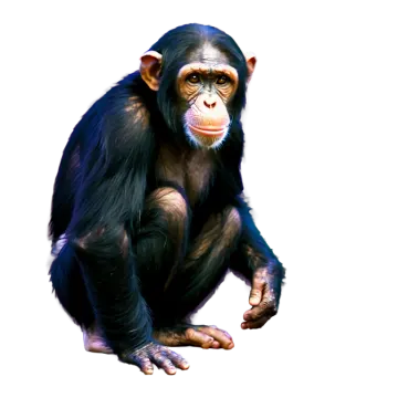 a monkey is sitting on the ground
