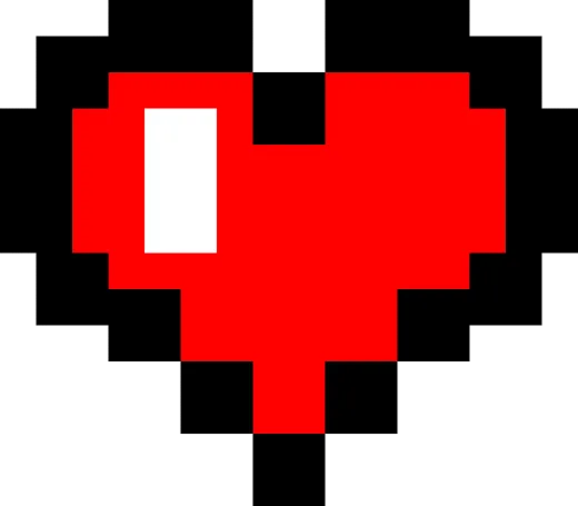 a pixel heart