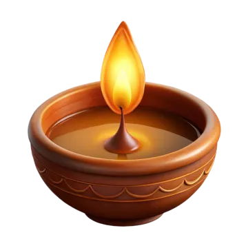 a clay oil lamp