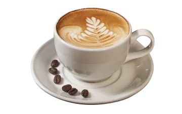 a cup of coffee on a saucer