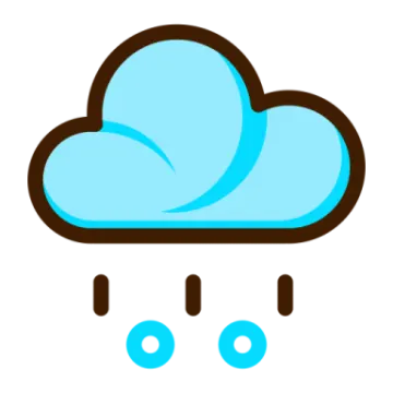 an icon of a cloud with rain