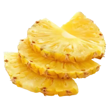 a pile of pine slices on a white background