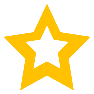 a yellow star on a white background