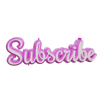 a purple and white 3d text that says sube