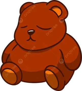a brown teddy bear sitting on the ground