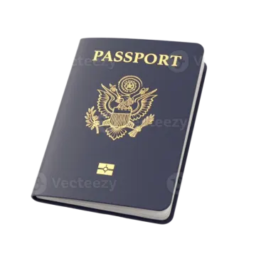 a passport on a white background