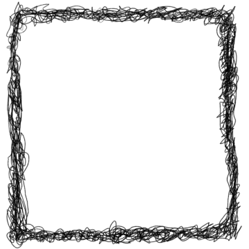 a black and white drawing of a square frame